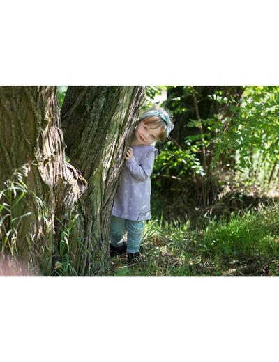 Dziewczęca tunika z długim rękawem- bawełniana w odcieniu fioletu My Garden