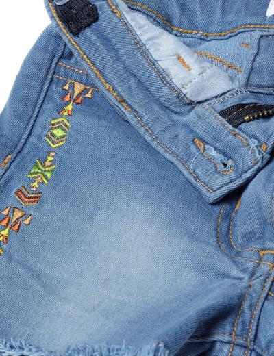 Szorty jeansowe dla dziewczynki z haftem