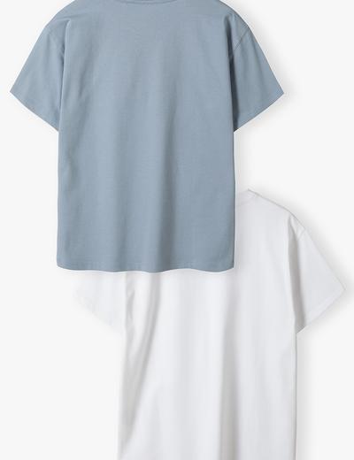 2pak bluzek z krótkim rękawem - niebieski i biały - Limited Edition