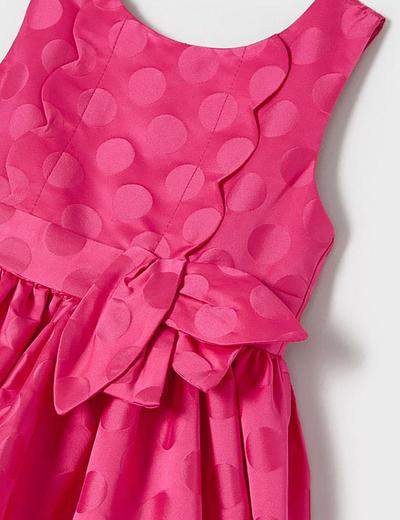 Sukienka na specjalne okazje Mayoral- różowa w grochy