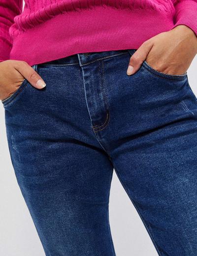 Spodnie damskie jeansowe granatowe