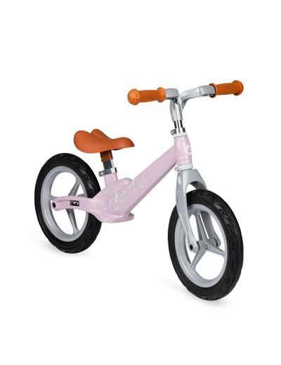 Ultralekki rowerek ze stopu magnezu MoMi ULTI - rózowy piórka