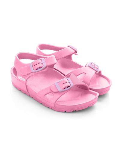Różowe sandałki dla dziewczynki z klamrą Go Kids