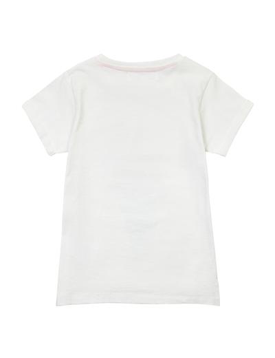 T-shirt biały z bawełny dla niemowlaka z nadrukiem