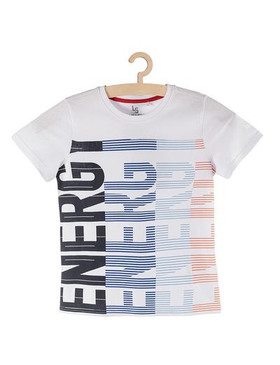 T-shirt bawełniany z napisem Energy