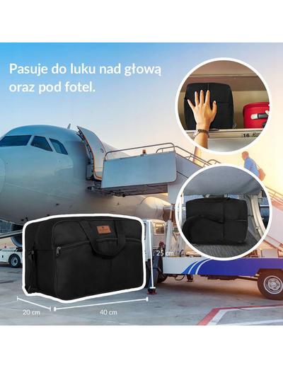 Mała torba podróżna na bagaż podręczny — Peterson czarna