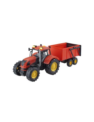 Agro pojazdy - Traktor z naczepą czerwony wiek 3+