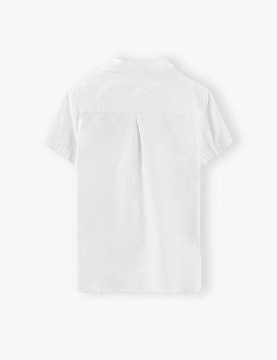 Koszula chłopięca z krótkim rękawem w kolorze białym