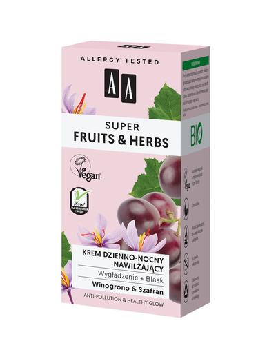 AA Super Fruits&Herbs krem dzienno-nocny nawilżający wygładzenie + blask 50 ml