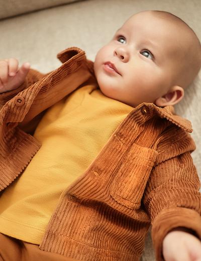 Sztruksowa cienka kurtka dla niemowlaka
