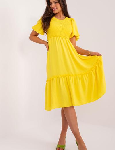 Sukienka krótka żółta