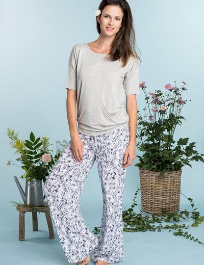 Piżama damska-  bluzka z rękawem 3/4 i spodnie