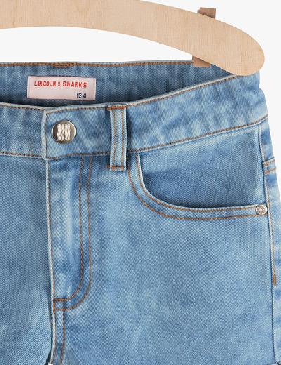 Szorty dziewczęce jeansowe marmurkowe-niebieskie