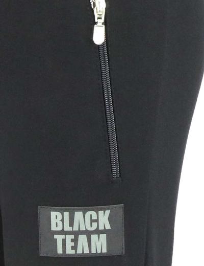 Spodnie dresowe dla chłopca czarne z naszywką Black Team Tup Tup