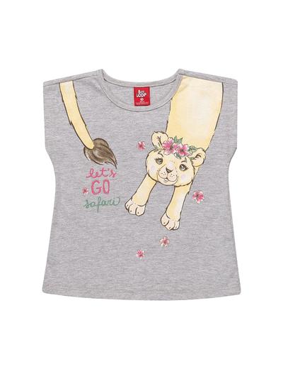 Komplet dziewczęcych ubrań na lato t-shirt z kotkiem i spodenki