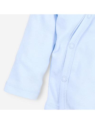 Body niemowlęce z bawełny organicznej - błękitne długi rękaw