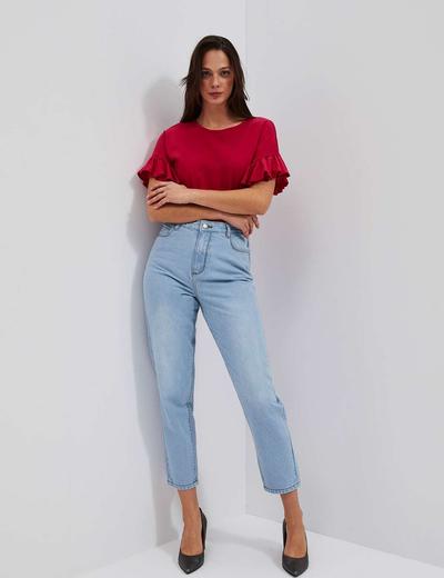 Spodnie damskie jeansowe typu mom fit