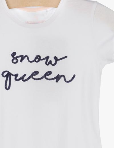 Bawełniany t-shirt dla dziewczynki- Snow Queen