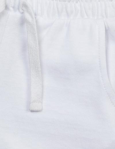 Białe szorty basic bawełniane dla dziewczynki