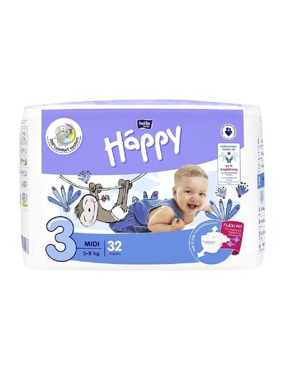 Pieluchy HAPPY średnie Bella Baby Happy MIDI 5-9kg 32szt.