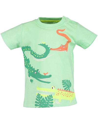 Koszulka chłopięca zielona z krokodylami