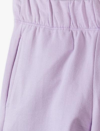Fioletowe spodnie dresowe dla dziewczynki - comfort fit - Lincoln&Sharks