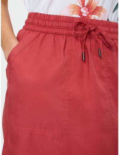 Czerwona spódnica damska - Lyocell