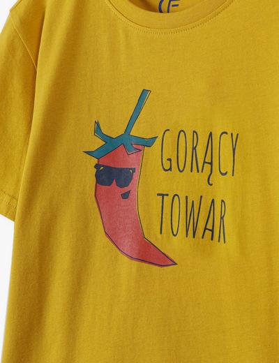 Bawełniany t-shirt męski z polskim napisem - GORĄCY TOWAR