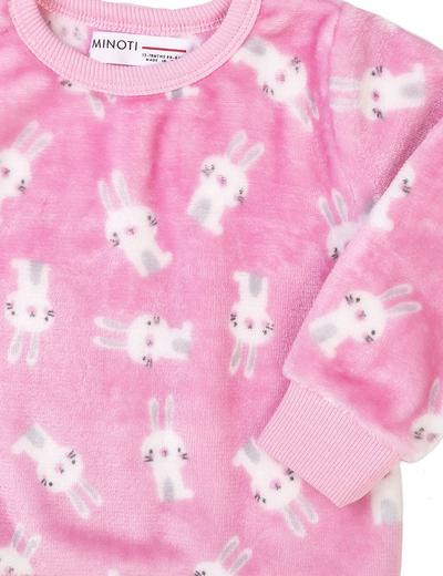 Piżama niemowlęca dwuczęściowa różowa w króliczki