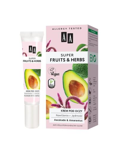 AA Super Fruits&Herbs krem pod oczy nawilżenie + jędrność 15 ml