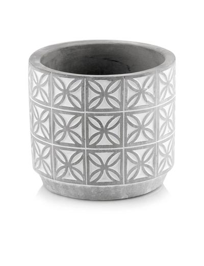 Donica ceramiczna w kształcie cylindra - szara
