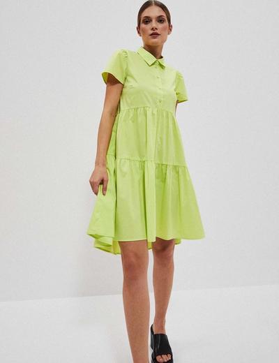 Koszulowa sukienka neonowa