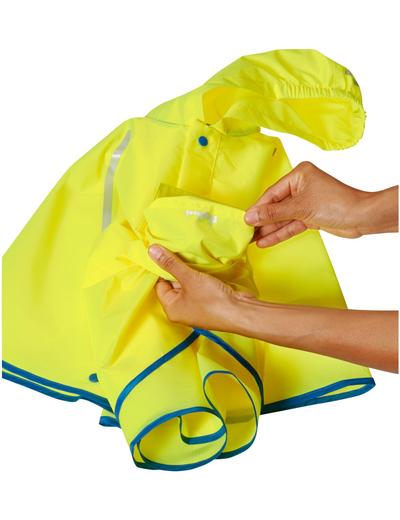 Poncho przeciwdeszczowe składane do torebki żółte