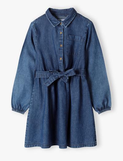 Niebieska jeansowa sukienka dla dziewczynki - 5.10.15.