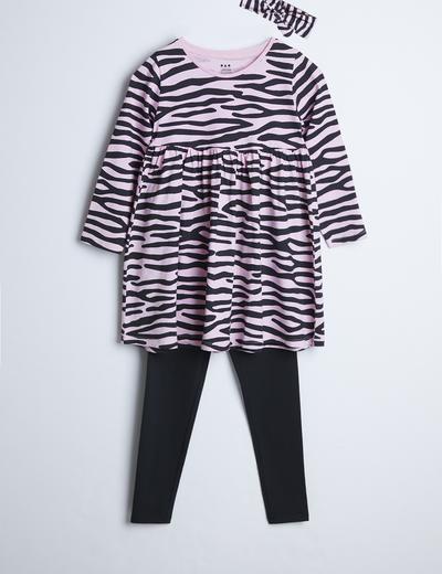 Tunika, opaska, leginsy - 3częściowy komplet ubrań dla dziewczynki - Limited Edition