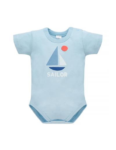 Body dla niemowlaka z krótkim rękawem Sailor niebieski