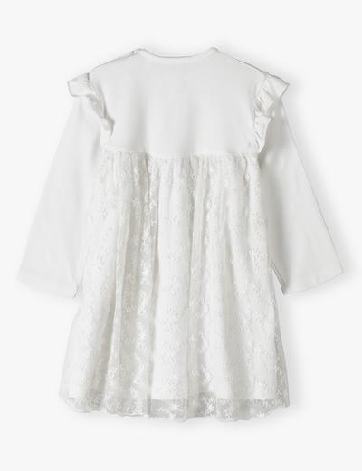 Elegancka sukienka dla niemowlaka - ecru - 5.10.15.