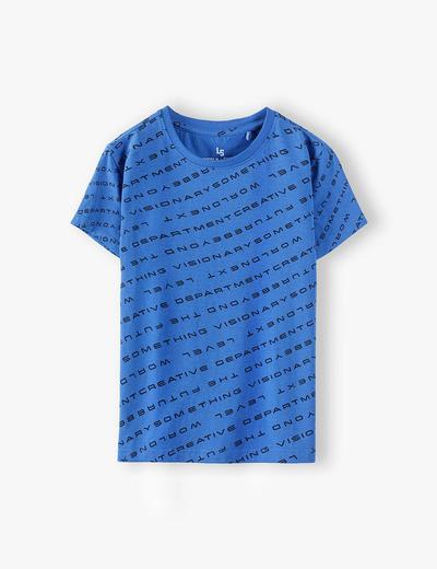 T-shirt chłopięcy bawełniany - niebieski