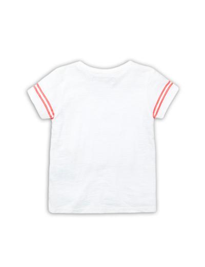 Bawełniany t-shirt dziewczęcy z napisem Girl Power - biały