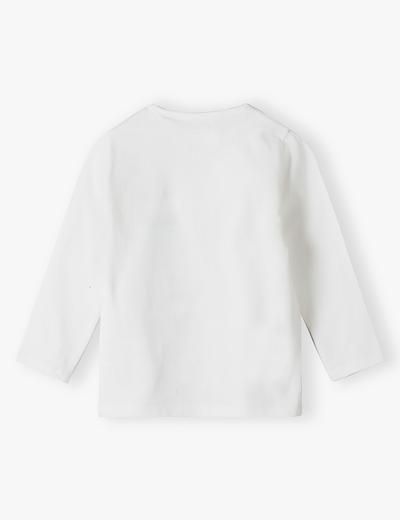Biała bawełniana bluzka niemowlęca - KIZI MIZI