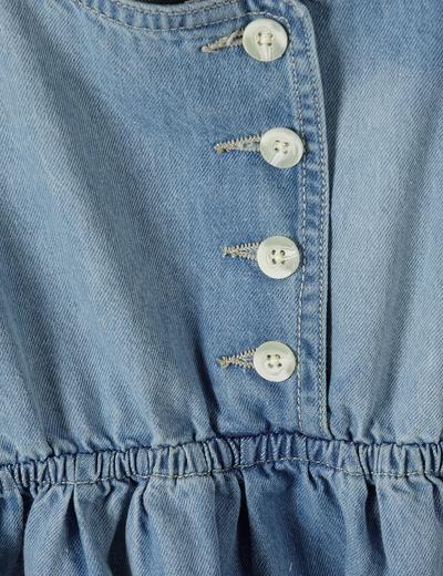 Jeansowa sukienka na ramiączka zapinana na guziki dziewczęca