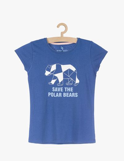 T-shirt dziewczęcy bawełniany - Save the polar bears