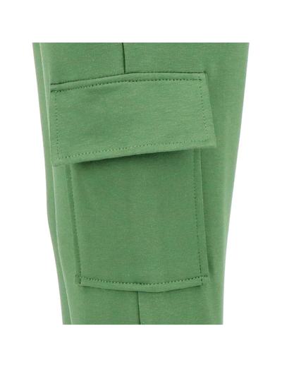 Dziewczęce spodnie dresowe bojówki zielone