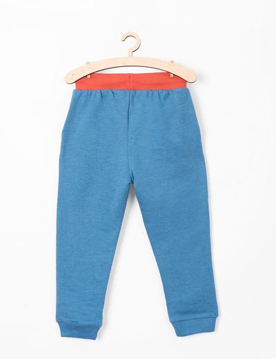 Spodnie z dzianiny dresowej- niebieskie