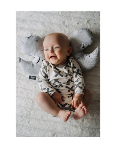 Dwustronna poduszka antywstrząsowa dziecięca z bawełny Króliczki 42cm x 22cm