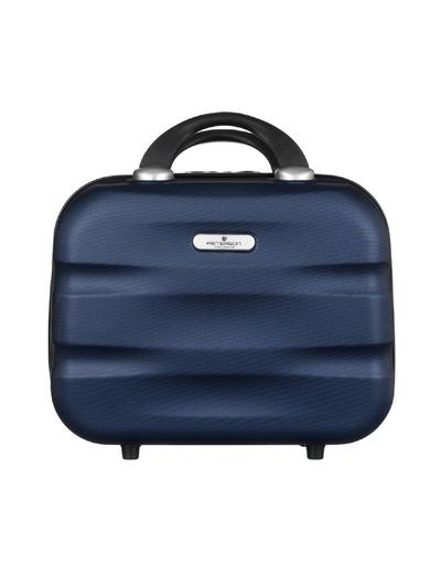 Pojemny kuferek podróżny z mocowaniem do walizki — Peterson granatowy unisex