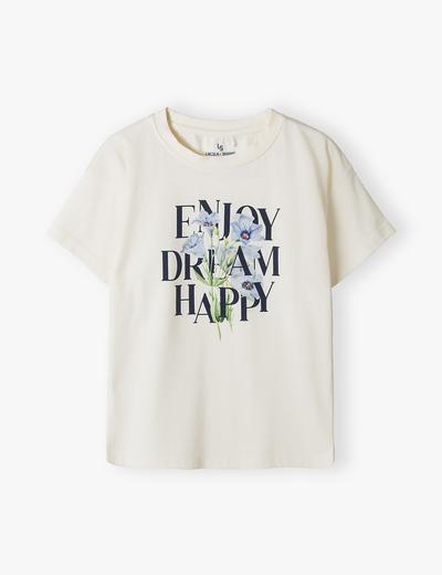 T-shirt dla dziewczynki - Enjoy, Dream, Happy- Lincoln&Sharks