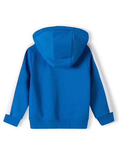 Niebieska bluza rozpinana dresowa dla niemowlaka z kapturem