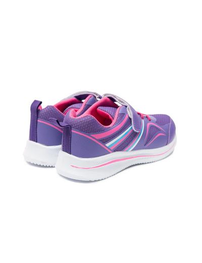 Buty dziewczęce sportowe zapinane na rzep - fioletowe