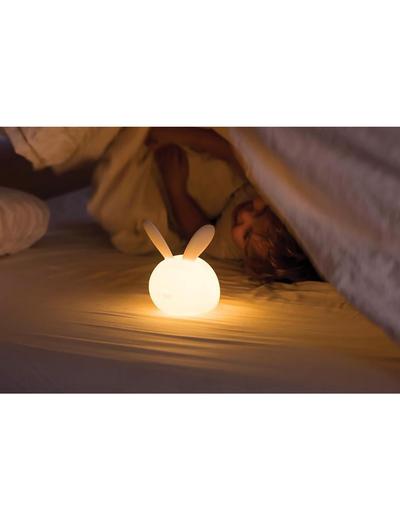 NATTOU Bezpieczna silikonowa lampka nocna z czujnikiem płaczu, Lapidou króliczek
